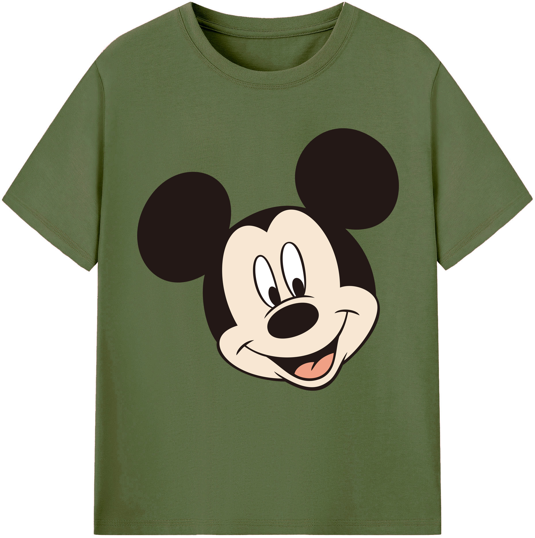 （画像用） ミッキーマウス Mickey Mouse 綿100％半袖Tシャツ（フロントプリント）
